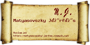 Matyasovszky Járfás névjegykártya